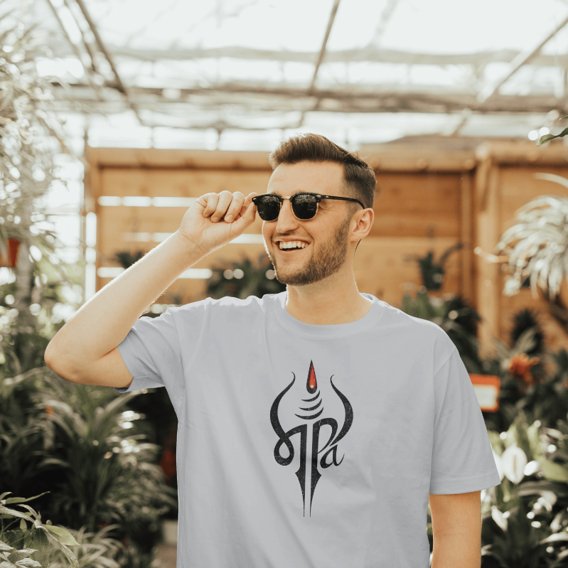 Trishul White Printed Chest T-shirt For Whitecolor Men T-Shirt Trishul White Printed Chest T-shirt For Whitecolor Men T-Shirt