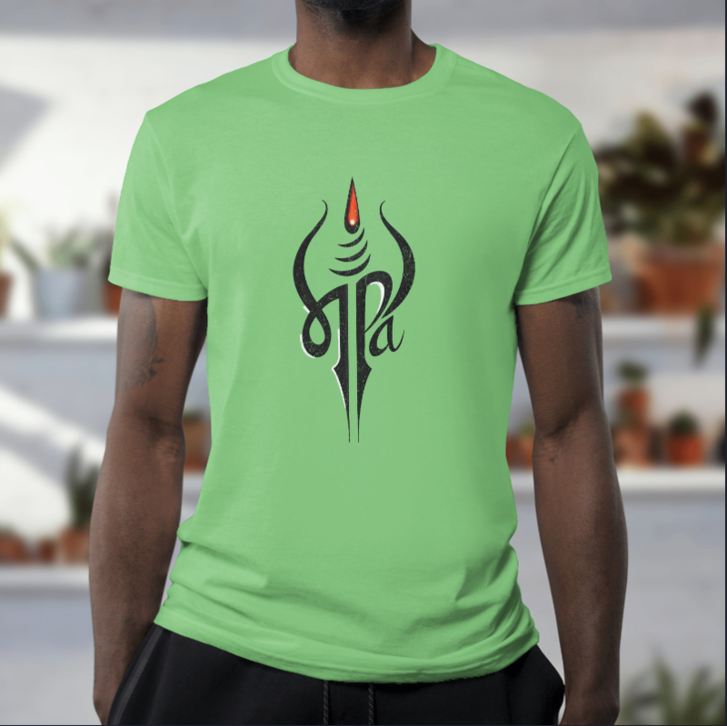 Trishul Light Green Printed Chest T-shirt For Light Green color Men T-Shirt Trishul Light Green Printed Chest T-shirt For Light Green color Men T-Shirt