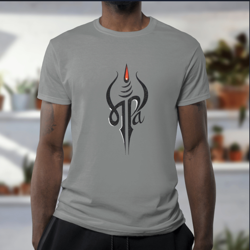 Trishul Light Grey Printed Chest T-shirt For Light Greycolor Men T-Shirt Trishul Light Grey Printed Chest T-shirt For Light Greycolor Men T-Shirt