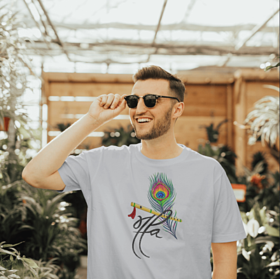 prabhu bhakti Krishna Tshirts for Men | Fashionable Krishna Bnasuri T Shirt | Latest Collection prabhu bhakti Krishna Tshirts for Men | Fashionable Krishna Bnasuri T Shirt | Latest Collection