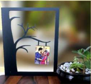 Wooden MDF Tree shape photo insert frame for gifting your loved one's Wooden MDF Tree shape photo insert frame for gifting your loved one's