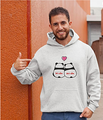 Printed Hoodies White REVAMAN Made for Each Other: Sublimation Printed Hoodies for Single Printed Hoodies White REVAMAN Made for Each Other: Sublimation Printed Hoodies for Single