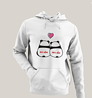 Printed Hoodies White REVAMAN Made for Each Other: Sublimation Printed Hoodies for Single