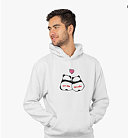 Printed Hoodies White REVAMAN Made for Each Other: Sublimation Printed Hoodies for Single