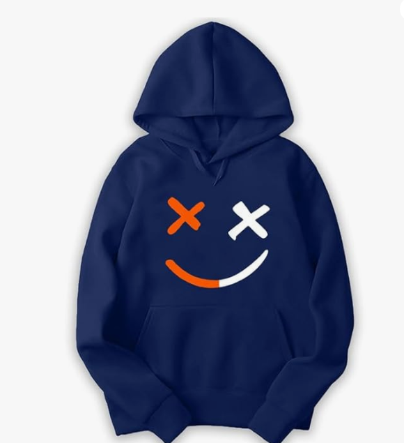 Sublimation Printed Hoodies Blue GOXEE Men's & Women's Smiley X Abstract Design Printed Hooded Hoodies (Blue, Small) Sublimation Printed Hoodies Blue GOXEE Men's & Women's Smiley X Abstract Design Printed Hooded Hoodies (Blue, Small)