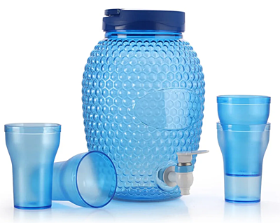 Olive ware Boom Water jug, Capacity- 4 Liter with 4 Glasses