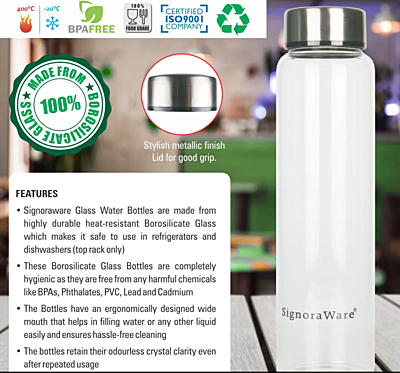 Signora ware Element Glass Bottle 1L