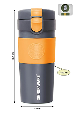 Signora ware Elite Vacuum Insulated Steel Mug, 410 ML Signora ware Elite Vacuum Insulated Steel Mug, 410 ML