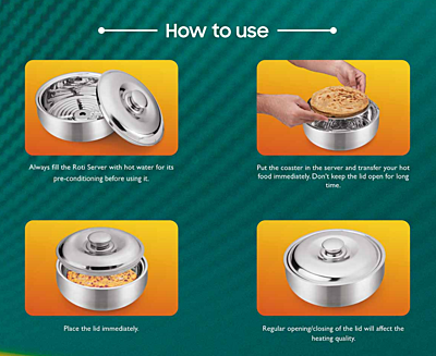 Signora ware Roti Server With Steel Lid-1500 ML