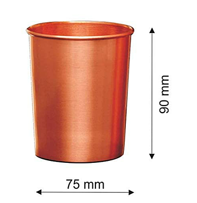 Signora ware Matte Copper water Bottle  With 4 Glass