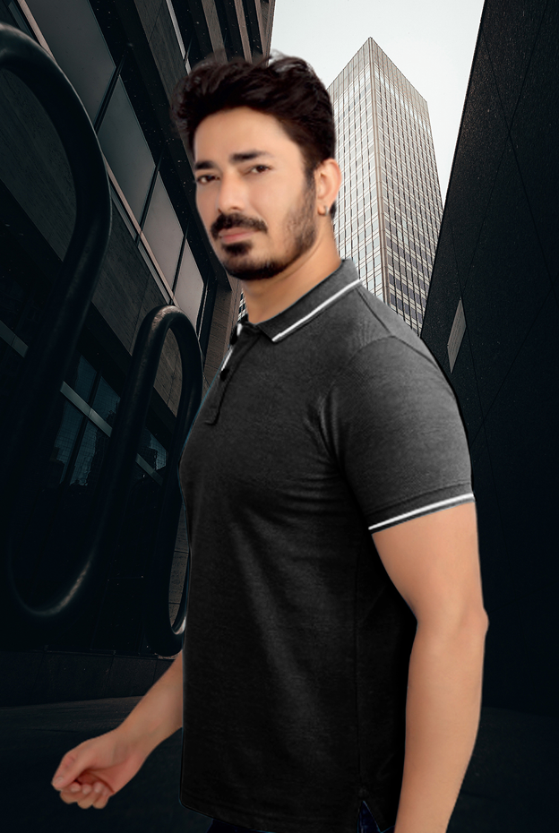 Monte Carlo  poly Cotton Tipping T- Shirt