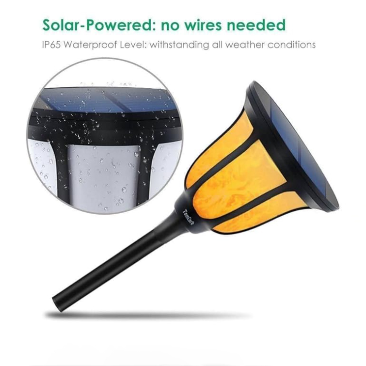 Vbrite Solar Outdoor Gate Light, Solar Pole Light, Solar Pillar Lamp, Solar Garden Light, Solar Outdoor Lamp with Bulb Standard