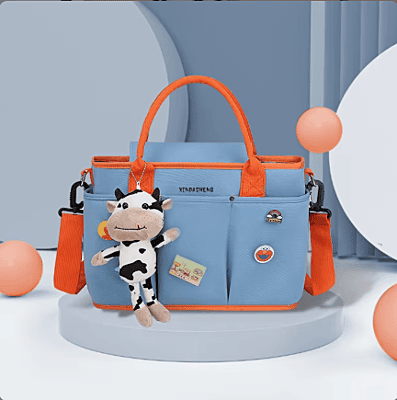 Waterproof Lightweight Fashion Multi-functional Portable Mommy Bag Large Capacity Cartoon Baby Cross-body Bag Mom Package