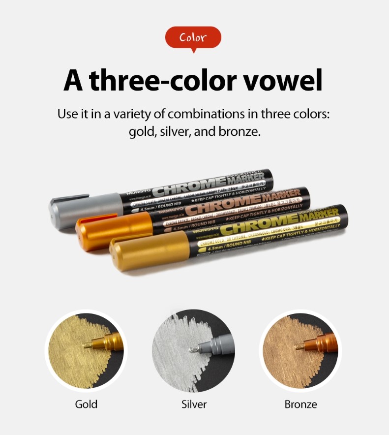 Mungyo Chrome Marker-4.5 mm Round Nib Mungyo Chrome Marker-4.5 mm Round Nib