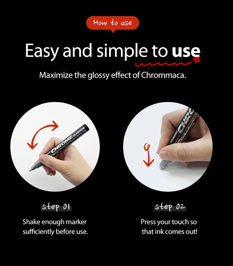 Mungyo Chrome Marker-4.5 mm Round Nib Mungyo Chrome Marker-4.5 mm Round Nib