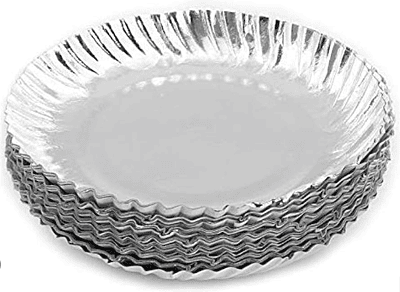 Silver Paper Round Plate
