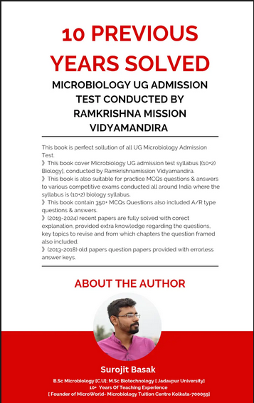 10 Previous Years Solved MCQs (2013–2024) UG Microbiology Admission Test Ramkrishnamission Vidyamandira