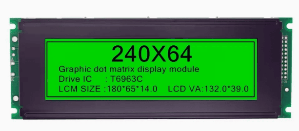 240x64 COB graphic monochrome lcd module STN blue mono lcd screen 5v