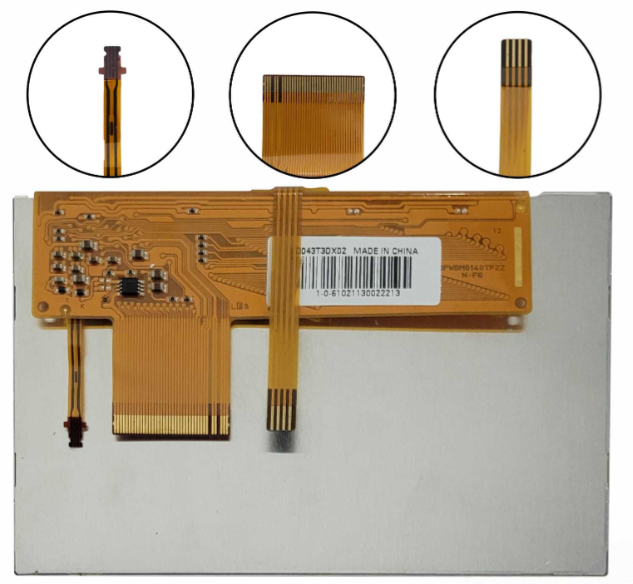 Sharp LQ043T3DX02 LCD display with Touch