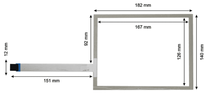 ABON 183x141mm Resistive Touch Screen