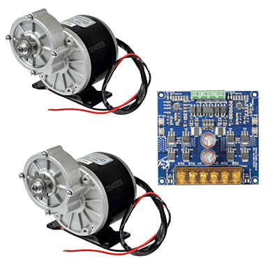 E-BIKE DC MOTOR MY1016Z3 24V 300RPM 350W with RHINO MDD20AMP DUAL DRIVER (2 CHANNELS)