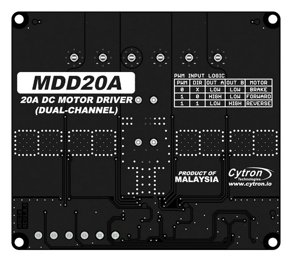 Cytron 20Amp 6V-30V DC Motor Driver (2 Channels) Cytron 20Amp 6V-30V DC Motor Driver (2 Channels)