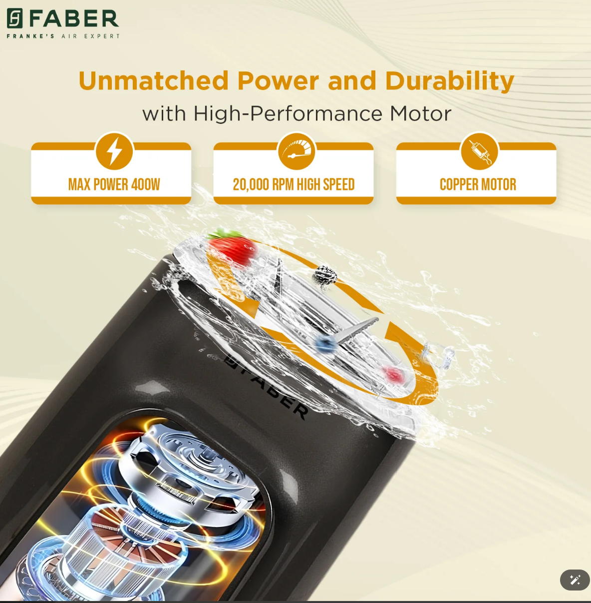 FABER  SPORTS BLENDER 4IN1 ARIA NEO WITH CHOPPER