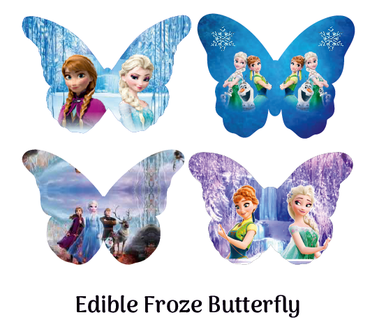 Edible wafer cuts Frozen Butterfly