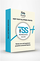 Tally Software Services (TSS) - Silver. Subscription for e-Way Bills, e-Invoice, Online Reports, Banking & Payment feature on your existing TallyPrime Silver license. (Email Delivery In 2 Hours)