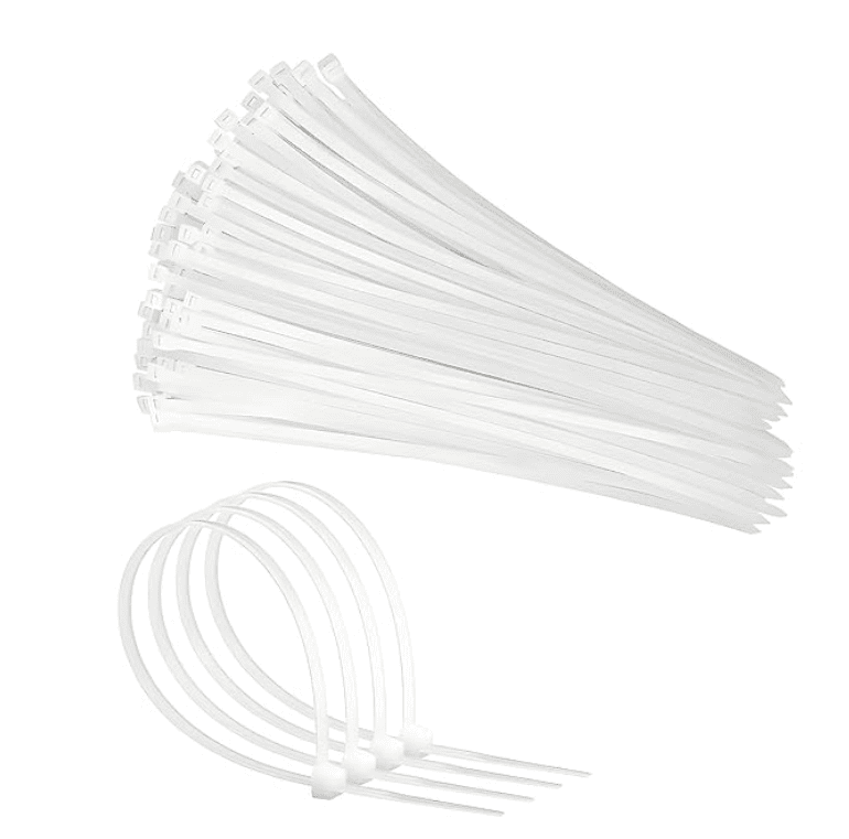 6" inch Cable Ties 150 mm White Nylon Cable Tie Zip (100) 6" inch Cable Ties 150 mm White Nylon Cable Tie Zip (100)