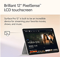 Microsoft New Surface Pro 12" - Windows 11 Home Copilot+ PC - LCD PixelSense Touchscreen - Qualcomm Snapdragon X Plus (8 Core) - 16GB RAM - 256GB SSD - Platinum - EP2-27654