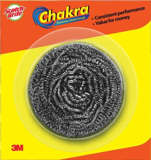 Scotch Brite Chakra Stainless Steel Scrubber, 1 pc Scotch Brite Chakra Stainless Steel Scrubber, 1 pc