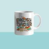 English Teacher Printed Ceramic Coffee Mug I Gift for Teacher| 325ml