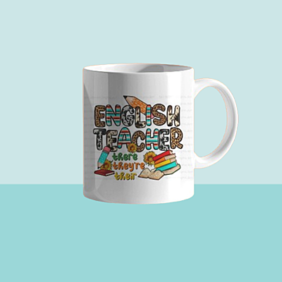 English Teacher Printed Ceramic Coffee Mug I Gift for Teacher| 325ml English Teacher Printed Ceramic Coffee Mug I Gift for Teacher| 325ml