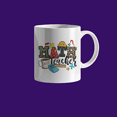 Math Teacher Printed Ceramic Coffee Mug I Gift for Teacher| 325ml Math Teacher Printed Ceramic Coffee Mug I Gift for Teacher| 325ml