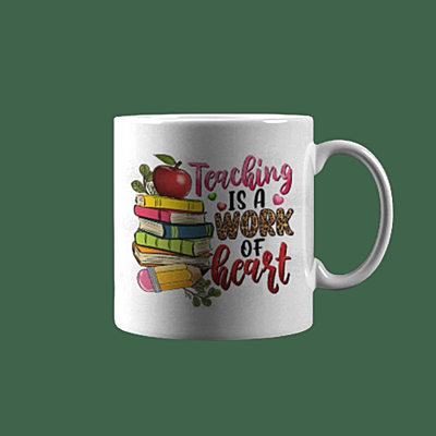 Teaching Is a Work Printed Ceramic Coffee Mug I Gift for Teacher| 325ml Teaching Is a Work Printed Ceramic Coffee Mug I Gift for Teacher| 325ml