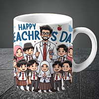 Happy Teacher Printed Ceramic Coffee Mug I Gift for Teacher| 325ml