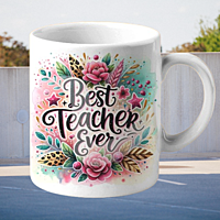 Teacher's Changes the World Printed Ceramic Coffee Mug I Gift for Teacher| 325ml