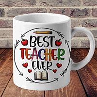 Teacher's Changes the World Printed Ceramic Coffee Mug I Gift for Teacher| 325ml