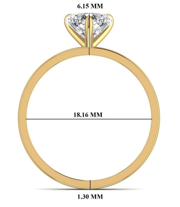 Heart shaped 1.250 Carat Gold ring wrinz005 Heart shaped 1.250 Carat Gold ring wrinz005