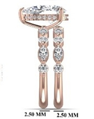 4.60 Carat Gold ring and band Combo wrinz012 4.60 Carat Gold ring and band Combo wrinz012