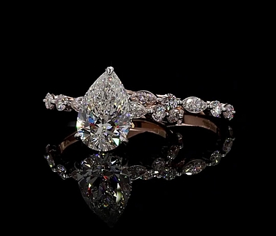 4.60 Carat Gold ring and band Combo wrinz012 4.60 Carat Gold ring and band Combo wrinz012