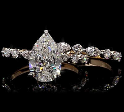4.60 Carat Gold ring and band Combo wrinz012 4.60 Carat Gold ring and band Combo wrinz012