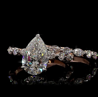 4.60 Carat Gold ring and band Combo wrinz012 4.60 Carat Gold ring and band Combo wrinz012