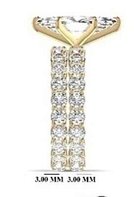 6.89 Carat Gold ring and band Combo wrinz013