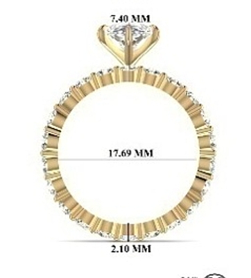 6.89 Carat Gold ring and band Combo wrinz013