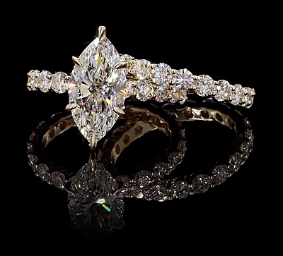 6.89 Carat Gold ring and band Combo wrinz013