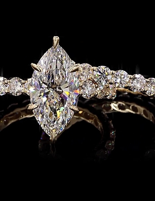 6.89 Carat Gold ring and band Combo wrinz013