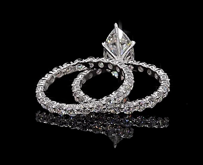 6.89 Carat Gold ring and band Combo wrinz013