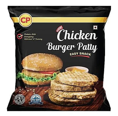 CP Easy Classic Chicken Burger Patty, 500 g